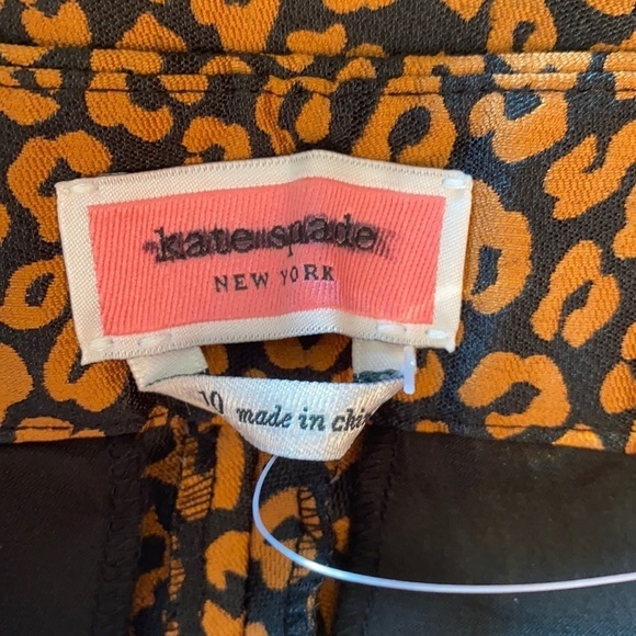 NWOT KATE SPADE flora leopard jacquard pant - Picture 6 of 6